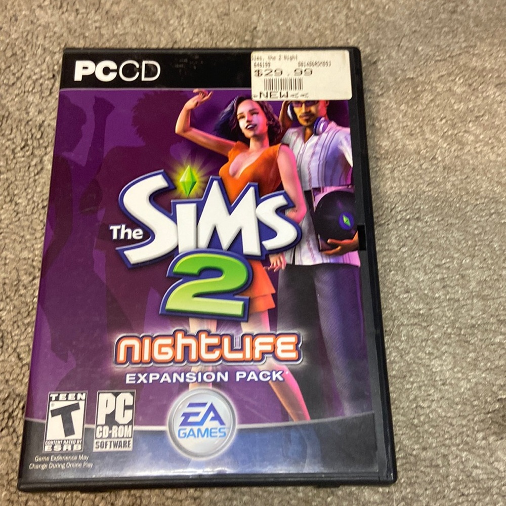 Sims 2 Nightlife Game Expansion Pack Windows PC EA Games